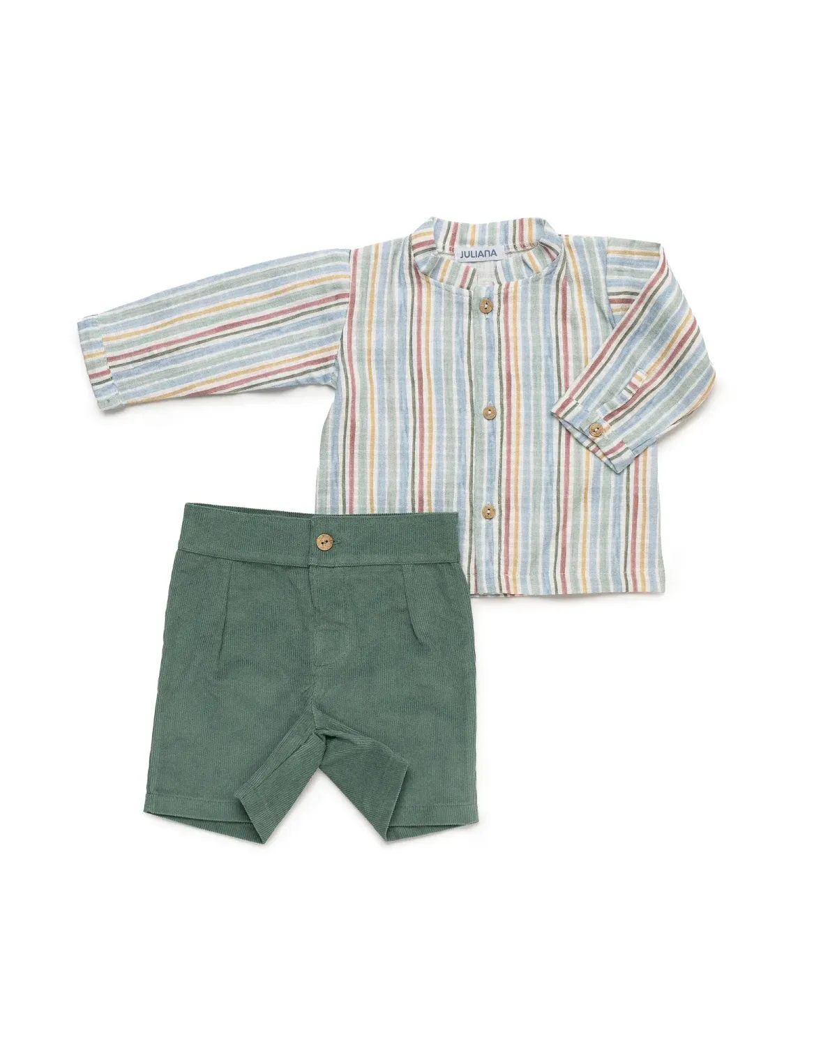 JULIANA CONJUNTO CAMISA + PANTALON CORTO Acuarela