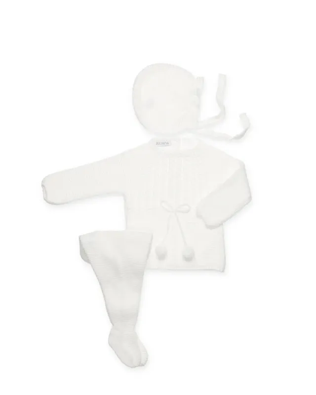 JULIANA CONJUNTO POLAINA + CAPOTA POESÍA color CRUDO