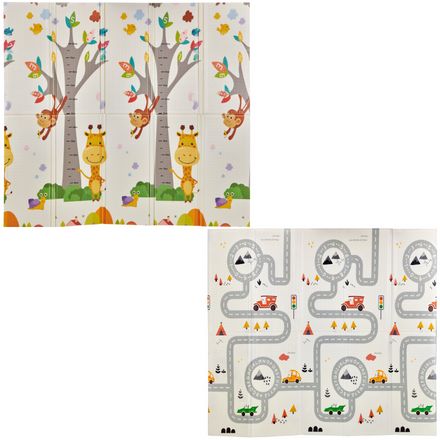 MS ALFOMBRA JUEGOS FANCY 180*200 cm. color Jirafa/carreteras ( Grosor 1.5 cm. )