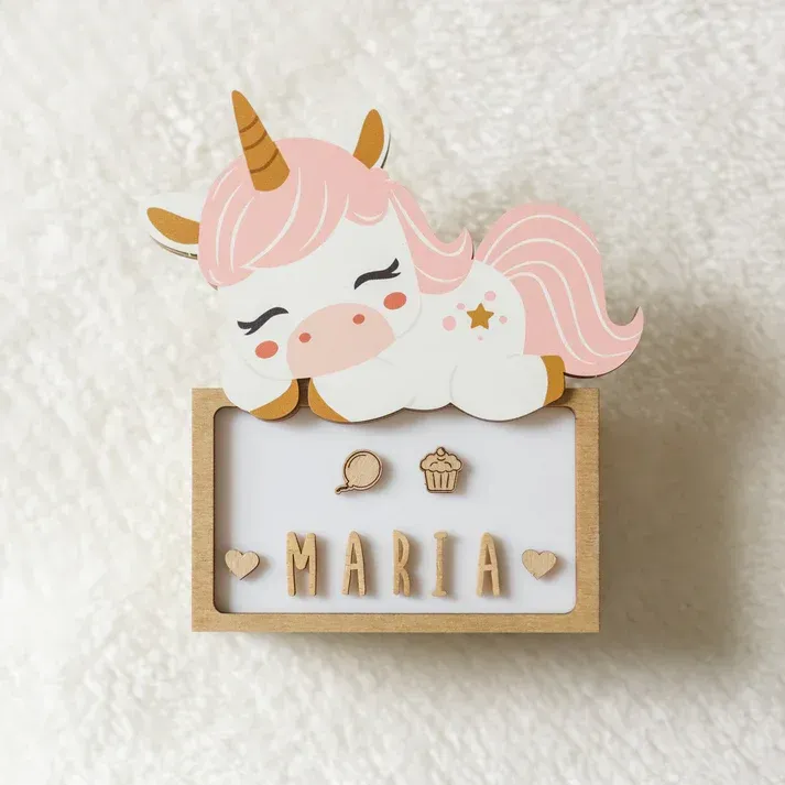 VINTIUN LÁMPARA UNICORNIO DORMIDO PERSONALIZABLE