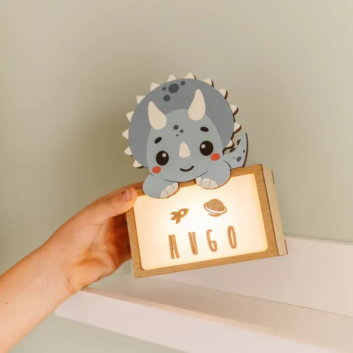 VINTIUN LAMPARA TRICERATOPS PERSONALIZABLE