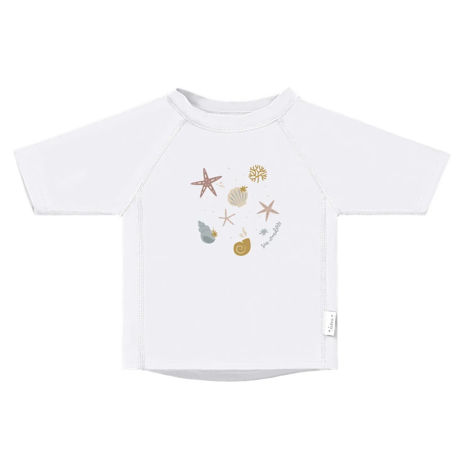 SARO CAMISETA PROTECCIÓN SOLAR color BLANCO CARACOLAS