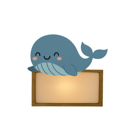 VINTIUN LÁMPARA BALLENA PERSONALIZADA * consultar fecha entrega *