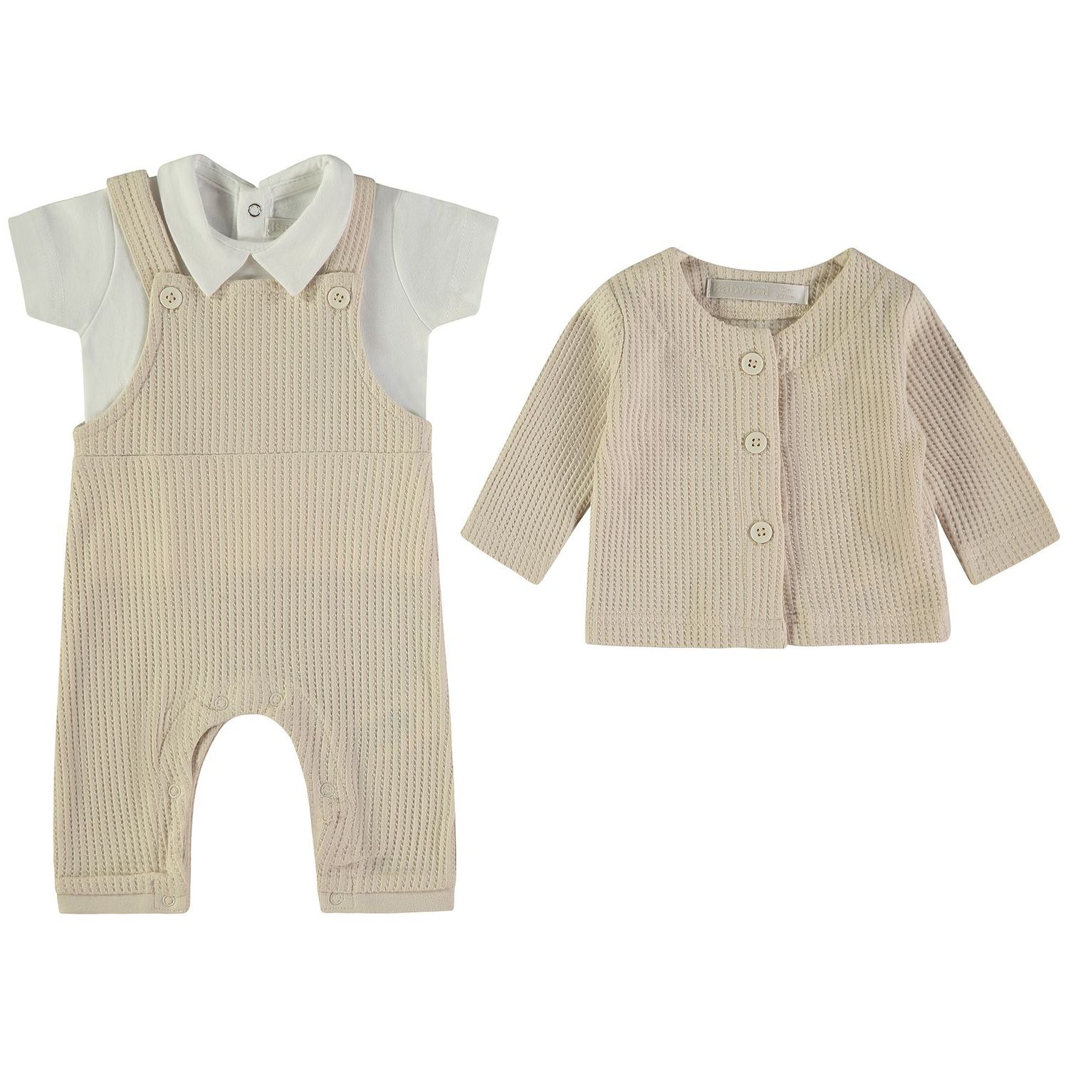 BABYBOL CONJUNTO CHAQUETA, PETO Y CAMISETA M. CORTA