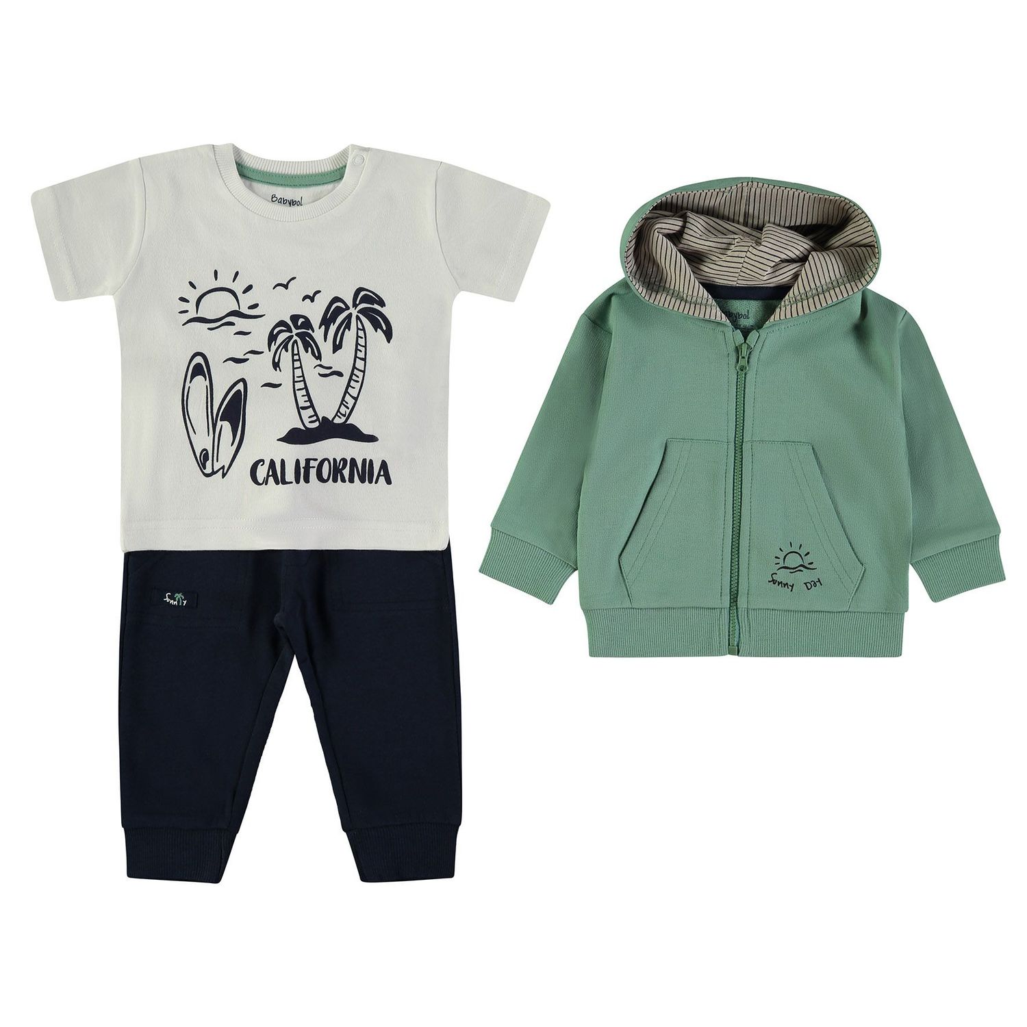 BABYBOL CONJUNTO CHAQUETA + CAMISETA M. CORTA + PANTALON