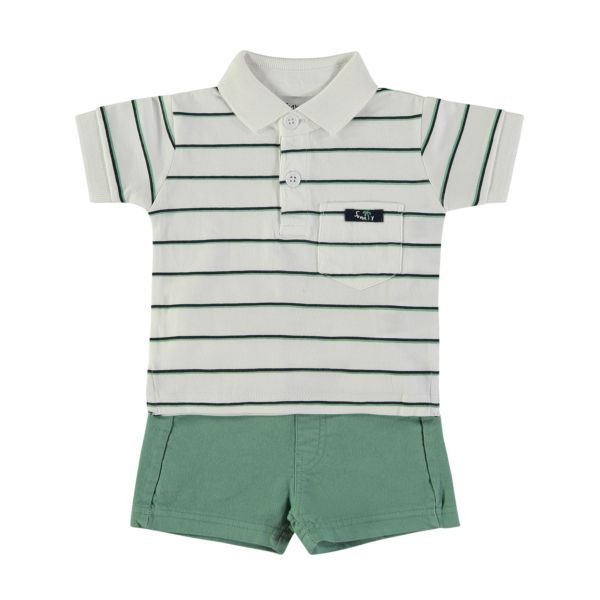 BABYBOL CONJUNTO POLO RAYAS + PANTALON CORTO