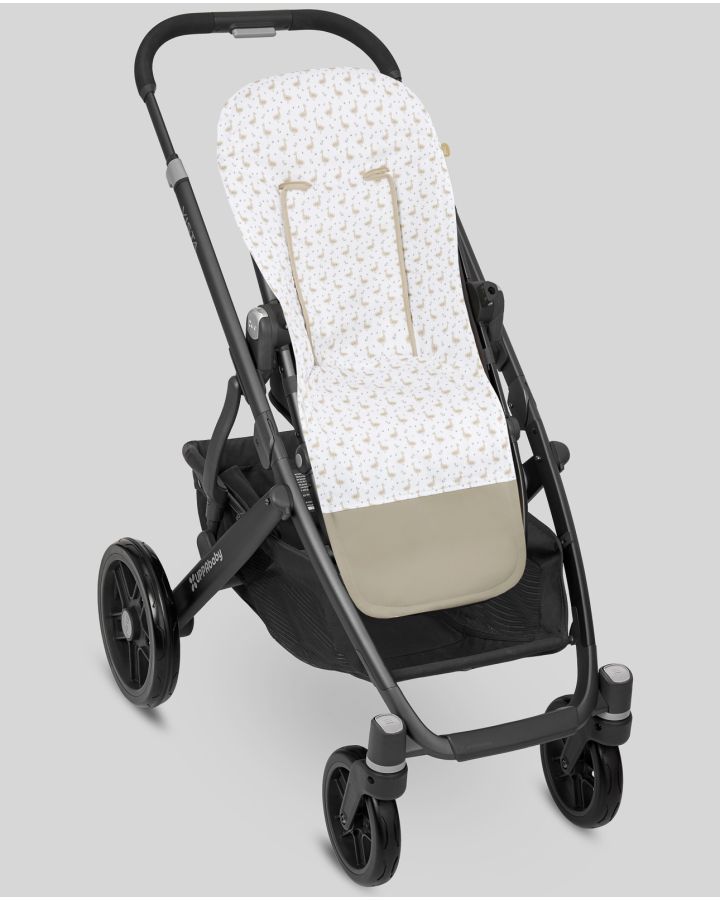 PAZ RODRIGUEZ FUNDA SILLA ESTRECHA GANSO colores ANGORA Y ROSA PALO