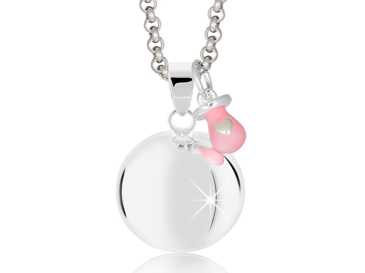 MAMIJUX LLAMADOR ÁNGELES chupete esmaltado rosa