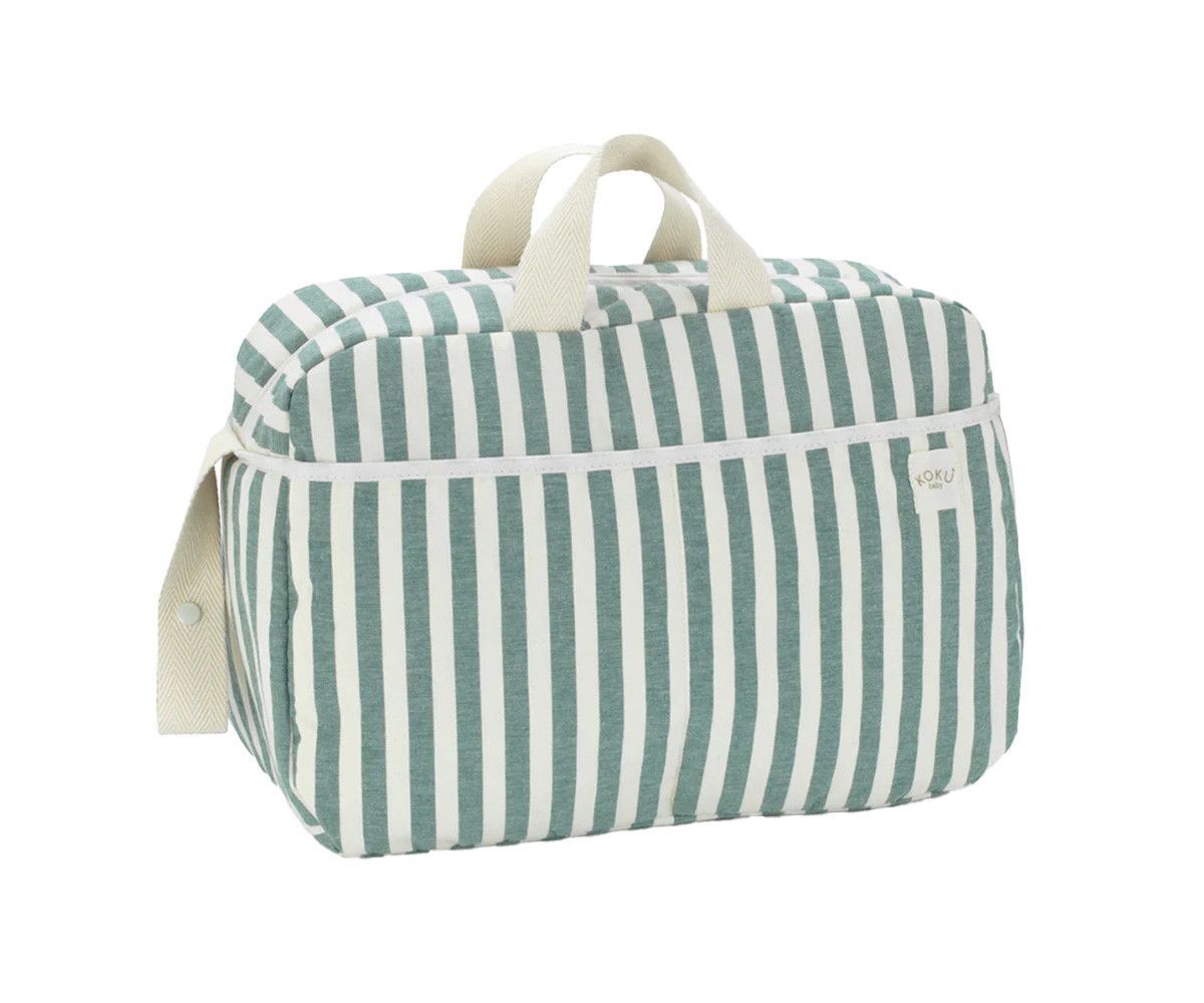 BOLSO MATERNAL STRIPE KOKU BABY color Rayas GREEN VERDE
