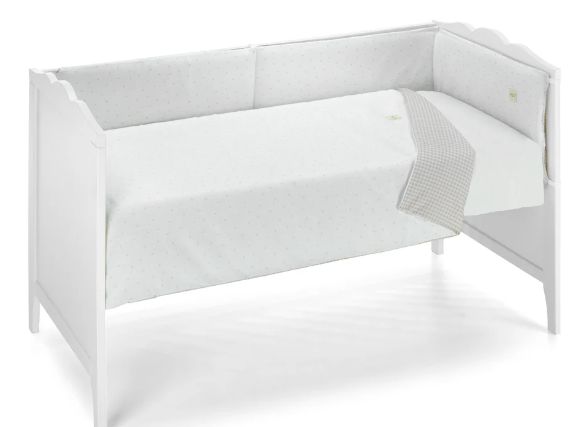 EDREDÓN + PROTECTOR REVERSIBLE LOVE & VICHY PEACH DREAMS 60x120 KOKU BABY