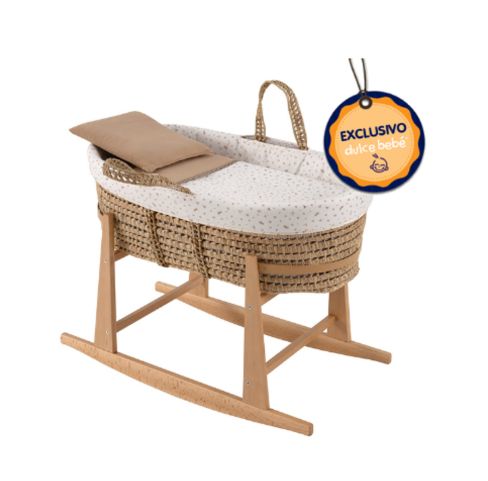 CAPAZO + PATAS MADERA BALANCÍN MINIMAL BEIGE MIRALUNA BY CAMBRASS