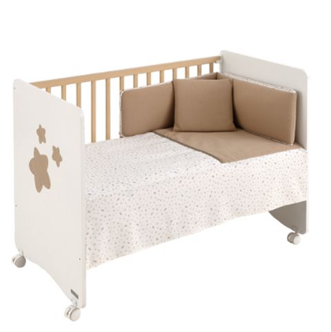 EDREDÓN+PROTECTOR+COJÍN CUNA MINIMAL BEIGE MIRALUNA BY CAMBRASS