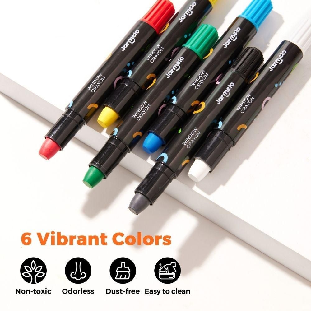 CRAYONES PARA CRISTAL, AZULEJOS Y PAPEL JARMELO pack 6 colores