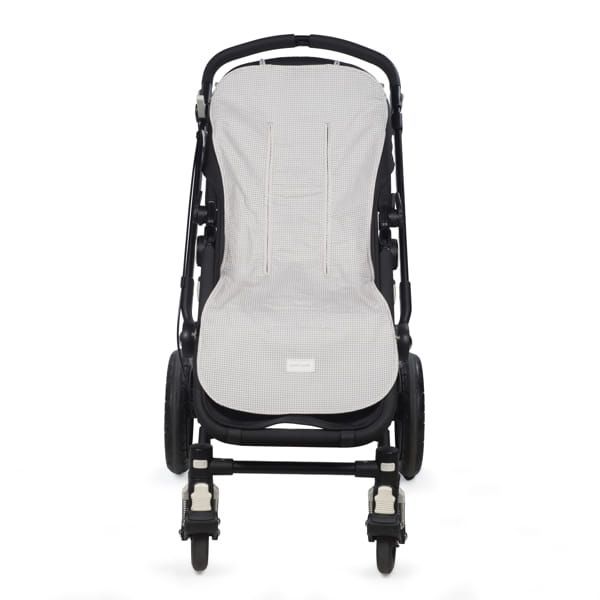 FUNDAS SILLA LITTLE BLOOM VICHY GRIS PASITO A PASITO