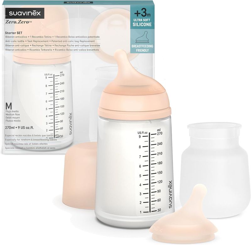 PACK BIBERON ZERO ZERO 270 ML.  SUAVINEX