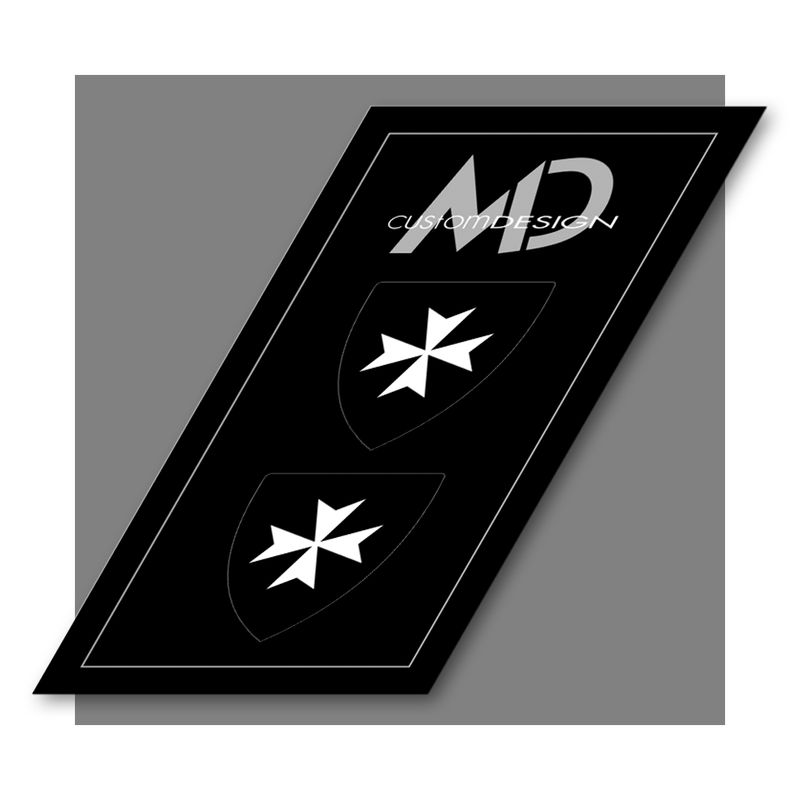 Naklejki na tarcze dla Rycerza - Joannita / Hospitaller Knight shield stickers