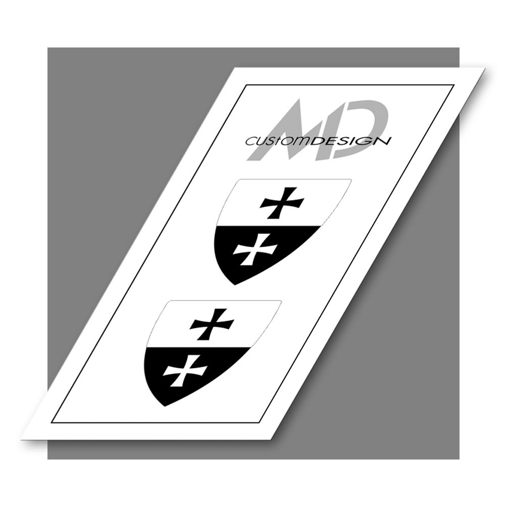 Naklejki na tarcze dla Rycerza - Krzyżak / Teutonic Knight shield stickers