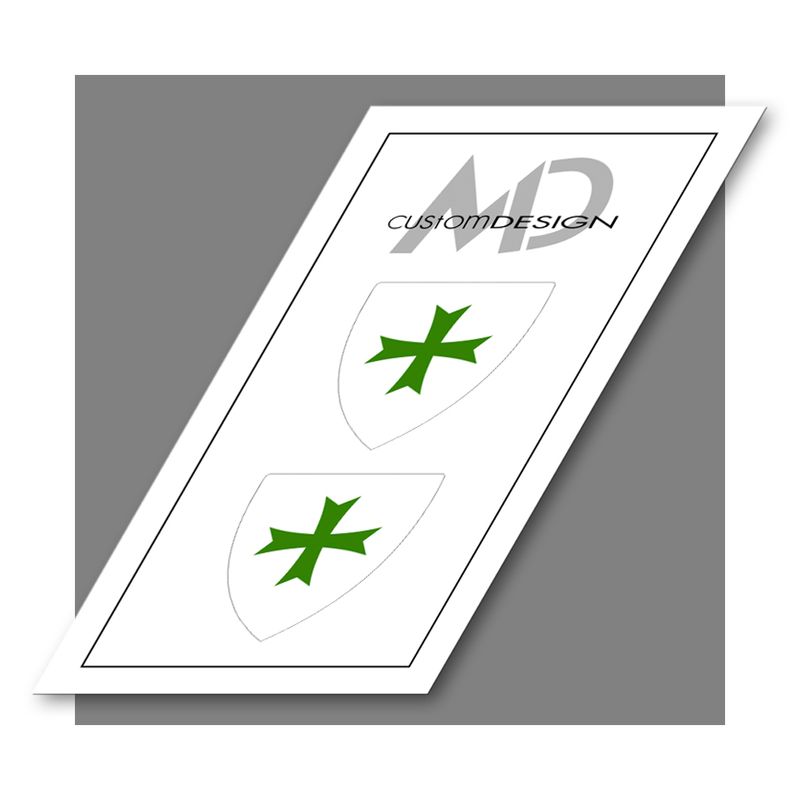 Naklejki na tarcze dla Rycerza - Lazaryta / Lazar Knight shield stickers