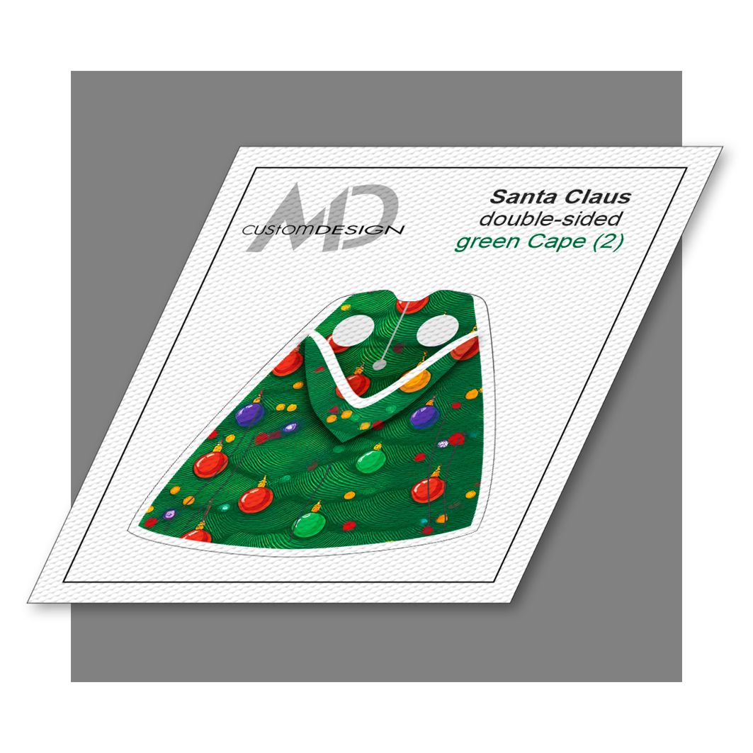 Pelerynka zielona dwustronna Św. Mikołaja / Santa Claus double-sided green cape