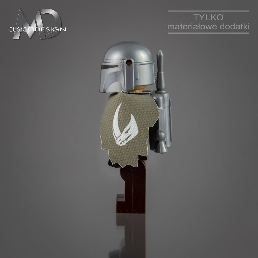 Clan Mudhorn cape i pauldron dla figurki The Mandalorian (kolor olive green)