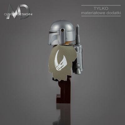 Clan Mudhorn cape i pauldron dla figurki The Mandalorian (kolor olive green)