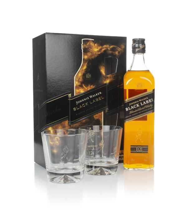 Johnnie Walker 12YO Black Label + 2 glass Gift Pack