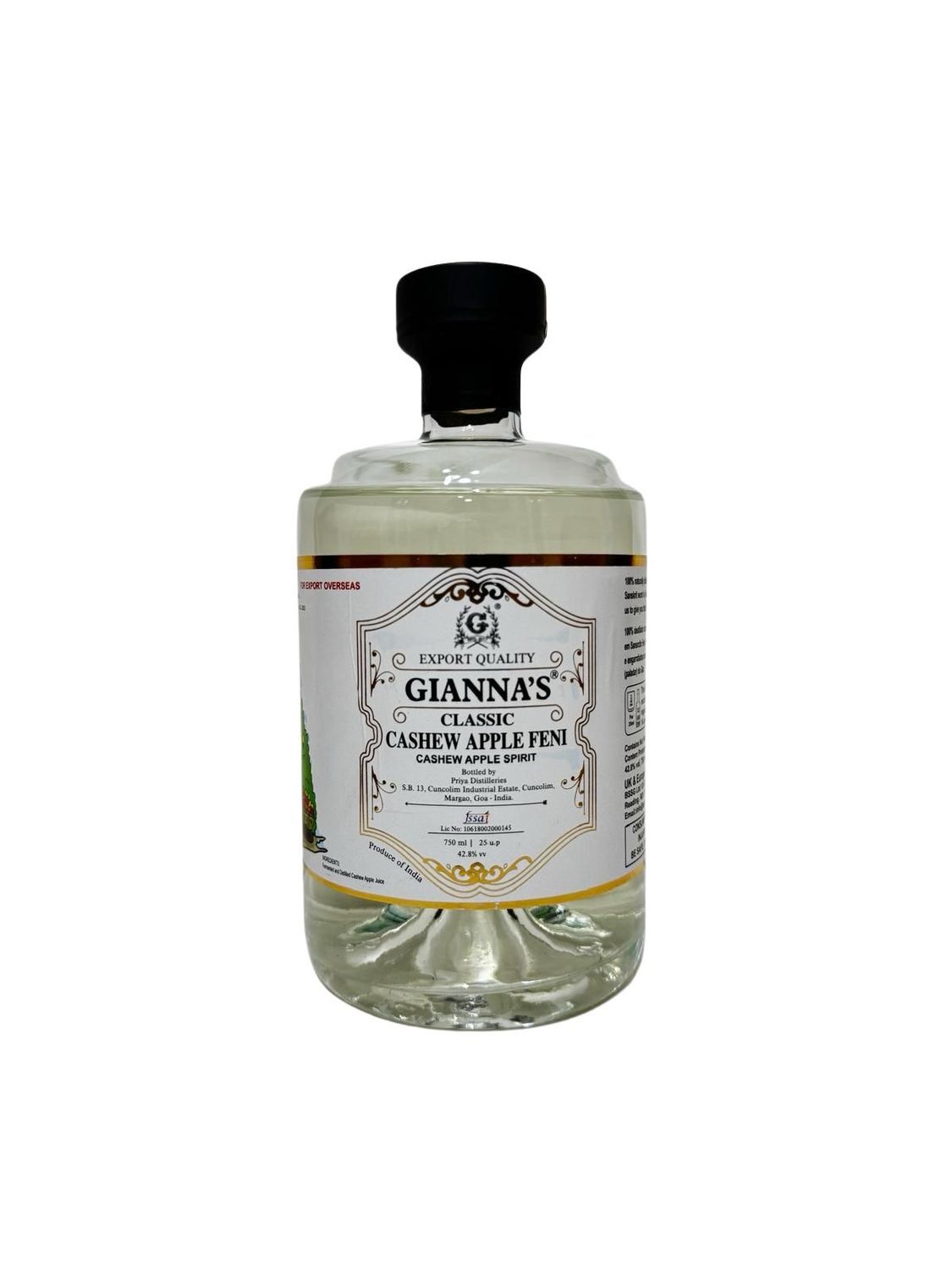 Gianna’s Classic Cashew Apple Feni – Export Quality Gianna’s Classic Cashew Apple Feni – Export Quality