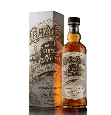 Crazy Cock Single Malt Whisky – Indian Double Oak Single Malt 42.8% ABV – 75 cl