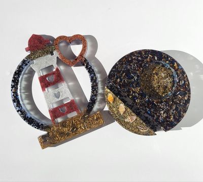 Orgonit Schattenwurf &amp; Teelichthalter