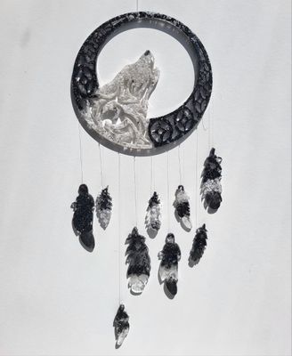 Orgonit Windspiel Wolf