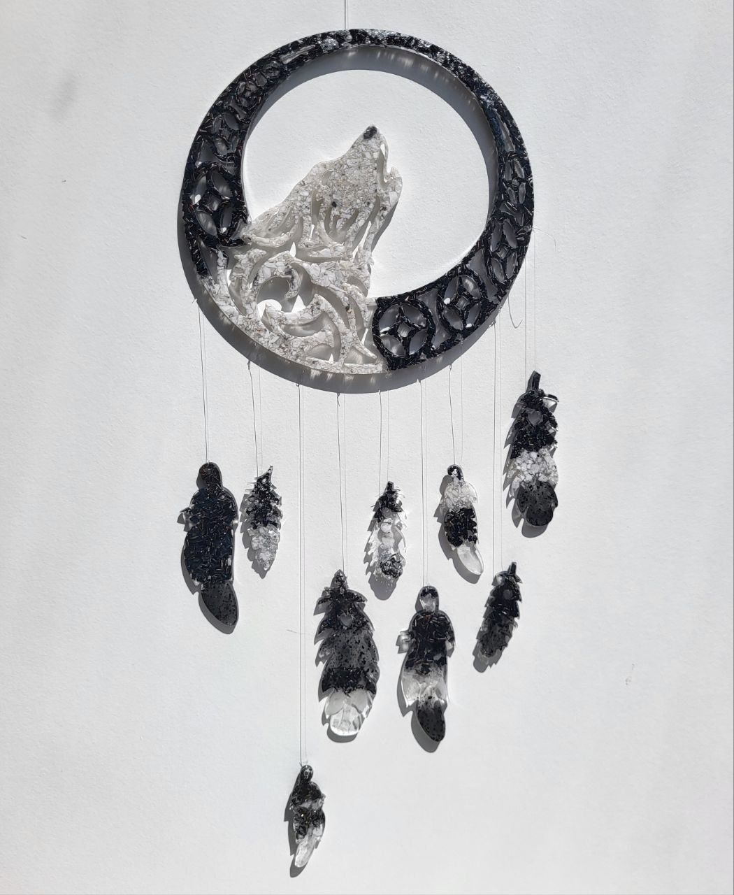 Orgonit Windspiel Wolf