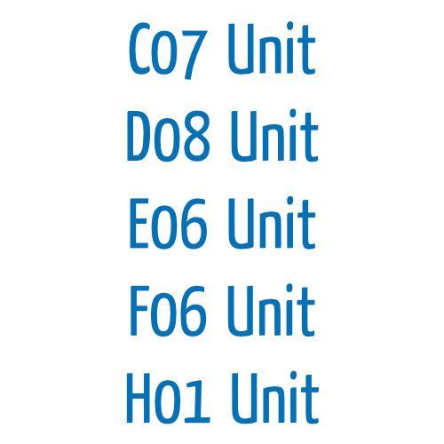 Signature Units: C07, D08, E06, F06, H01 Signature Units: C07, D08, E06, F06, H01