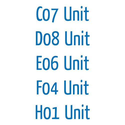 Signature Units: C07, D08, E06, F04, H01