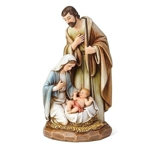 NATIVITY SCENE WOOD LIKE CARVE 8&quot;