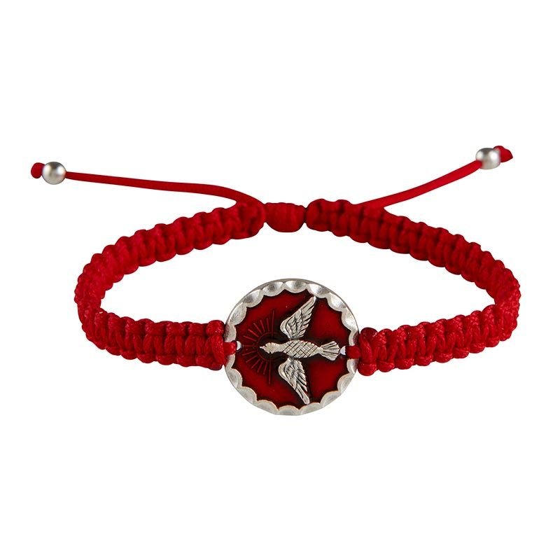 HOLY SPIRIT BRAID BRAC RED - 8"L