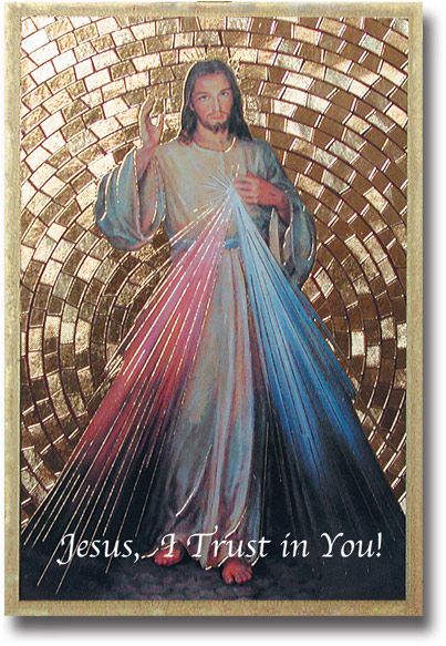 DIVINE MERCY MOSAIC PLAQUE 4 X 6&quot;