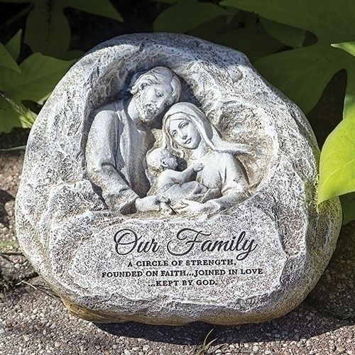 HOLY FAMILY GARDEN STONE - 4.25&quot;H - NC1