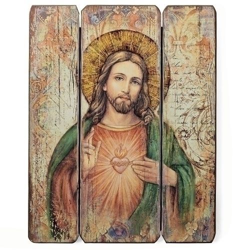 SACRED HEART PANEL - 15&quot;H