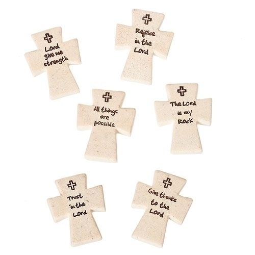 CROSS POCKET STONE - 1.75"H - 6 STYLES