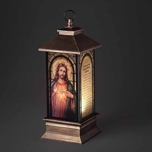 SACRED HEART LED LANTERN 11&quot;