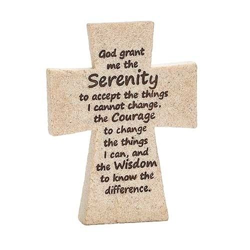 SERENITY CROSS FAITHSTONES - 4.25&quot;H - NC
