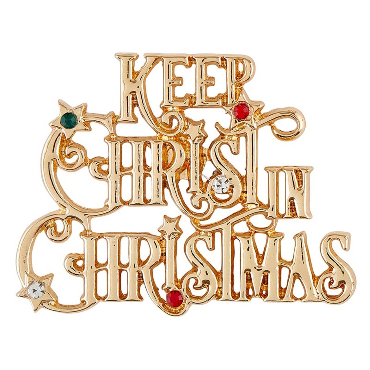 KEEP CHRIST IN CHRISTMAS - LAPEL PIN - 1.25&quot; - NC