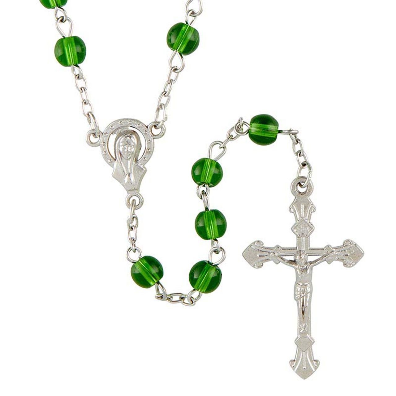 ROSARY - EMERALD GLASS BEAD - NC