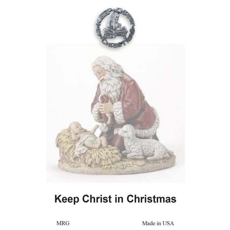 KEEP CHRIST IN CHRISTMAS PIN - PRAYER CARD