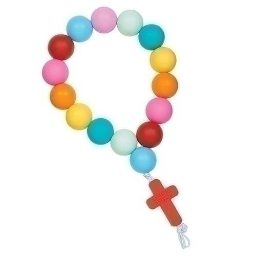 MOMMY ME ROSARY BEADS BRAC 6.5&quot; L