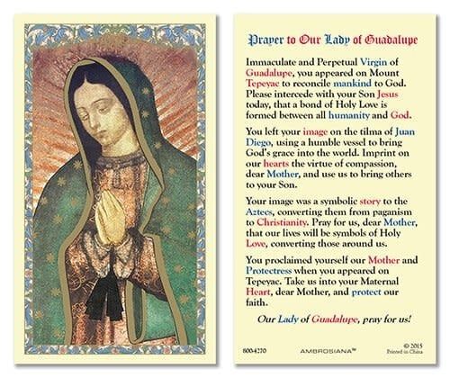 OL GUADALUPE HOLY CARD