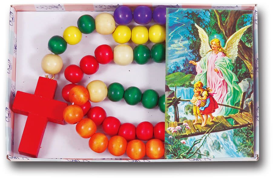 KIDDIE ROSARY WOODEN BOXED