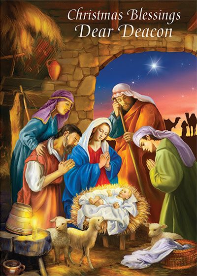 85589 CHRISTMAS BLESSING DEACON CARD