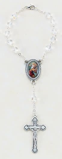 CHRISTOPHER AUTO ROSARY CRYSTAL BEADS