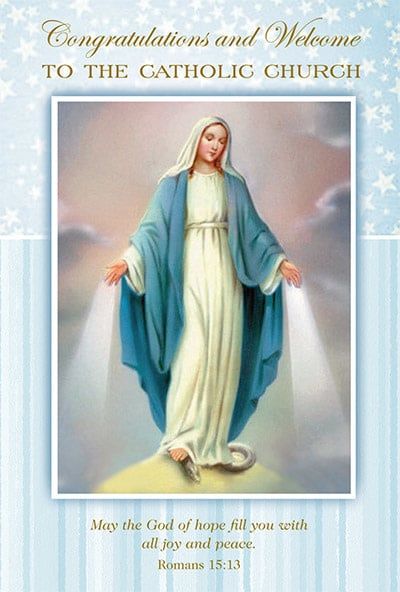 87128 CONGRATULATIONS &amp; WELCOME TO CATHOLIC CHURCH